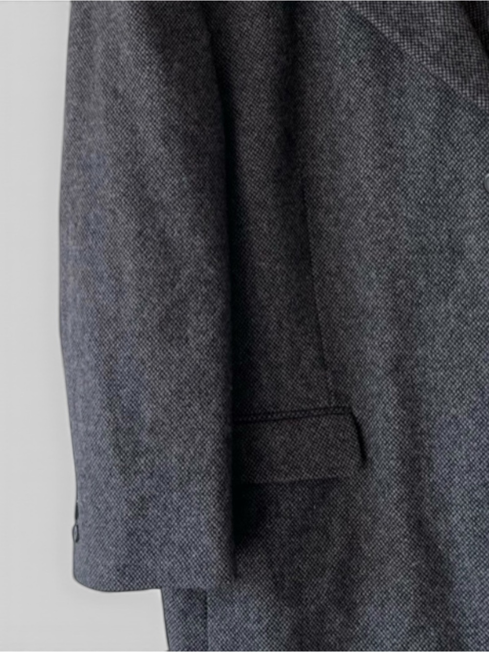 Vintage Protocol Pure Virgin Wool Gray Oversized Blazer Car Coat Jacket Men 48 - Picture 5 of 14